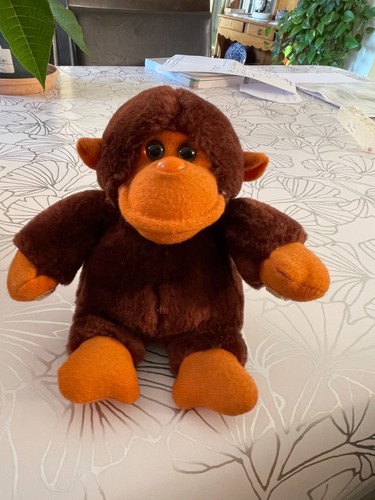 Peluche singe feutré vintage - singe,