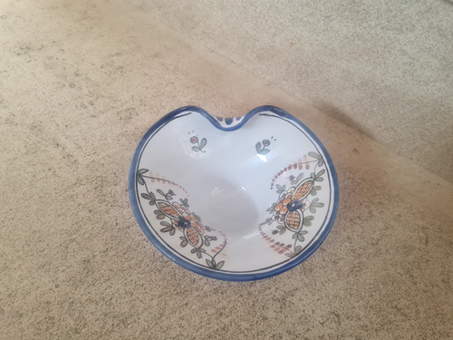 Vide poche fleuri faïence - fleuri, en
