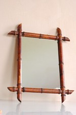 miroir ancien en imitation bambou des années 1930 ART DECO