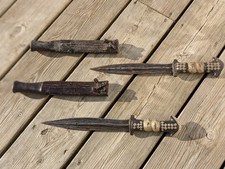 Paire Anciens Couteaux Poignards Afrique Africain - Sierra Leone ?