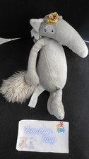 doudou peluche louve gris