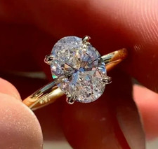 3Ct Coupe Ovale Labo Diamant