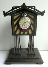 Porte-montre Art Nouveau, forme de cage en bois sur 4 pieds