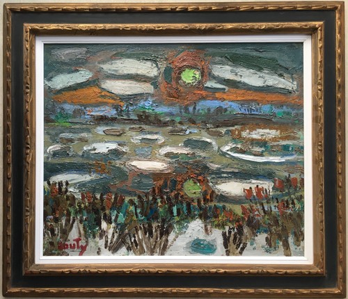 Tableau paysage dombes - tableau, "la