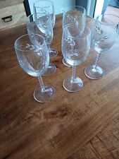 6  verres à Vin Rouge cristal