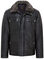 Homme Cuir Noir Doudoune