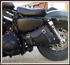 Leather solo bag motorcycle {