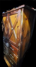 Solid Wood Armoire with Doors