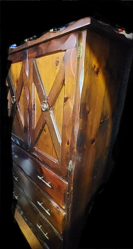 Solid wood armoire - solid, with