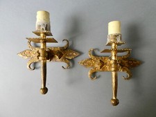 paire d'appliques en métal