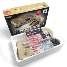 Console Nintendo 64 N64 Japon NTSC-J Testée En Boîte Excellent Modèle Or...