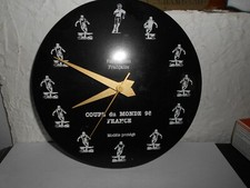 Rare ancienne horloge en marbre Coupe du Monde 1998 France fonctionne 