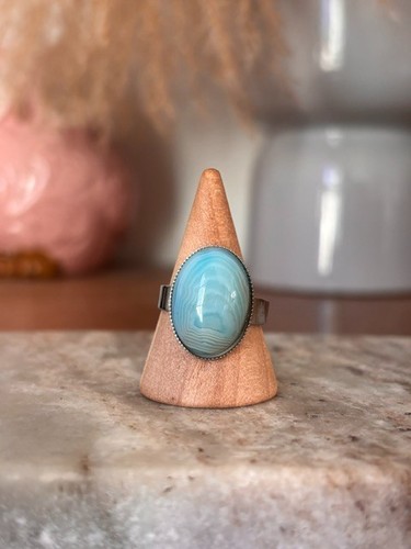 Bague aventurine bleue - bague, –