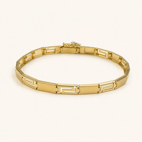 Bracelet clé grecque argent - clé, grecque,