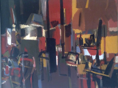 Grande huile sur toile - , de