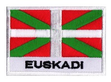 Ecusson patch PAYS BASQUE badge patche drapeau Euskadi brodé à coudre