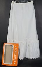 Original Vintage Charmor Jupon Taille 38 Blanc Mélanger Tissu mi-Long Avec Ovp