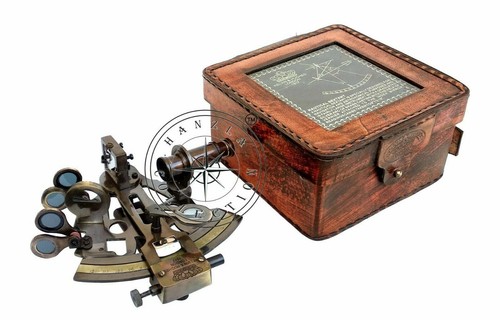 Ancien sextant laiton - , marine