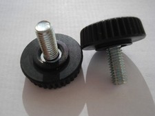 Lot de 2 vis réglage filetage M6 longueur 10mm bouton serrage moleté boulon