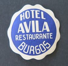 Ancienne étiquette HOTEL