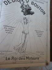 DE DION BOUTON moteur publicité papier ILLUSTRATION 1919 col