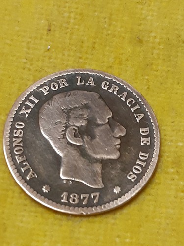 Spain cingo centimos 1877 - 10,