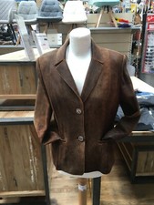 Manteau en cuir couleur marron