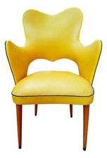 Design Gastone Rinaldi Fauteuil Années 50 60 En Skay Vintage Double Couleur