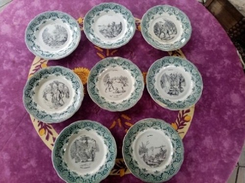 Assiettes anciennes terre - 8,