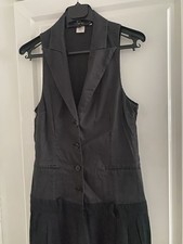 Combinaison Noir Sans Manches Effet Gilet Costume Rayé NOLITA 40 Soit 44 Italien