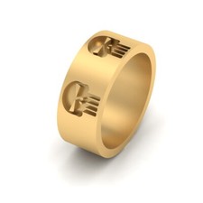 Punisher Skull Wedding Band Silver Memento Mori Inspired Skull Ring Band Unisex