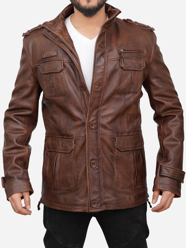 Veste classique homme cuir