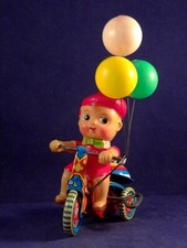 Ancien jouet tôle enfant tricycle BELL CYCLE Japan SUZUKI années 60 en boîte !