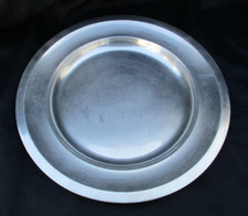 Plat rond metal argente