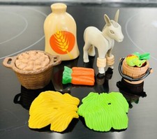 Playmobil - Bebe Âne - Pansement , Foin , Blé , Carottes, Seau Et Pommes