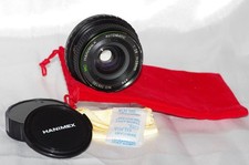 Objectif PK Grand Angle 28mm f2,8 HANIMEX avec bouchons d'origine et housse TBE