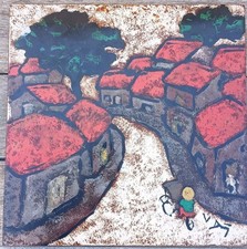 PANNEAU DE LAQUE ANCIEN DÉCOR