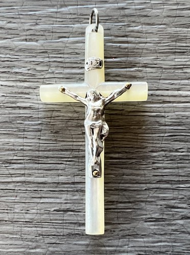 Croix crucifix ancien nacre - ancien,