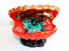 VALLAURIS RARE VEILLEUSE LAMPE COQUILLE SAINT JACQUES CERAMIQUE EMAILLÉ, POISSON