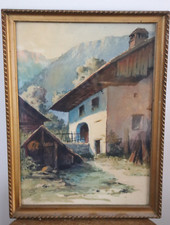 Magnifique ancienne aquarelle signée , paysage , Corse ?