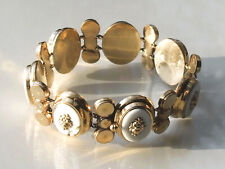BEAU BRACELET ANCIEN XIXème Napoléon III en Plaqué or avec OPALINE / Lg 18,5cm