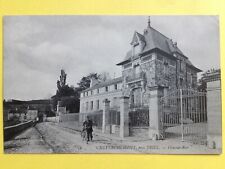 cpa TRIEL sur SEINE Yvelines CHEVERCHEMONT Grande Rue FACTEUR Vélo Emile ZOLA 