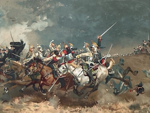 Chromolithographie guerre 1870 - chromolithographie,