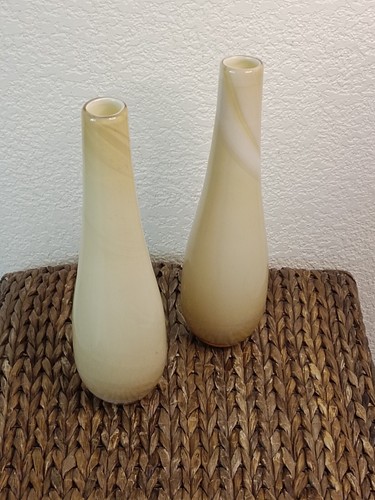 Paire vases opaline - , verre