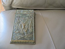 M. Le Verrier ancien bloc note en bronze décor de chasse cerf Vénerie