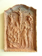 La crucifixion.Rare carton pressé.XV1I° siècle.Tableau haute époque. Il Moderno.