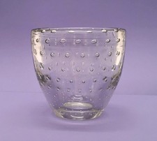 Daum vase en cristal bullé ancien 1930