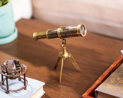 Ancien télescope laiton - en,
