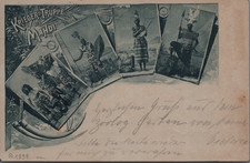 Zoo humain, Exposition coloniale Francfort, Groupe d'africains en tenue tra