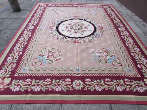 Tapis tissé laine aubusson - tapis,